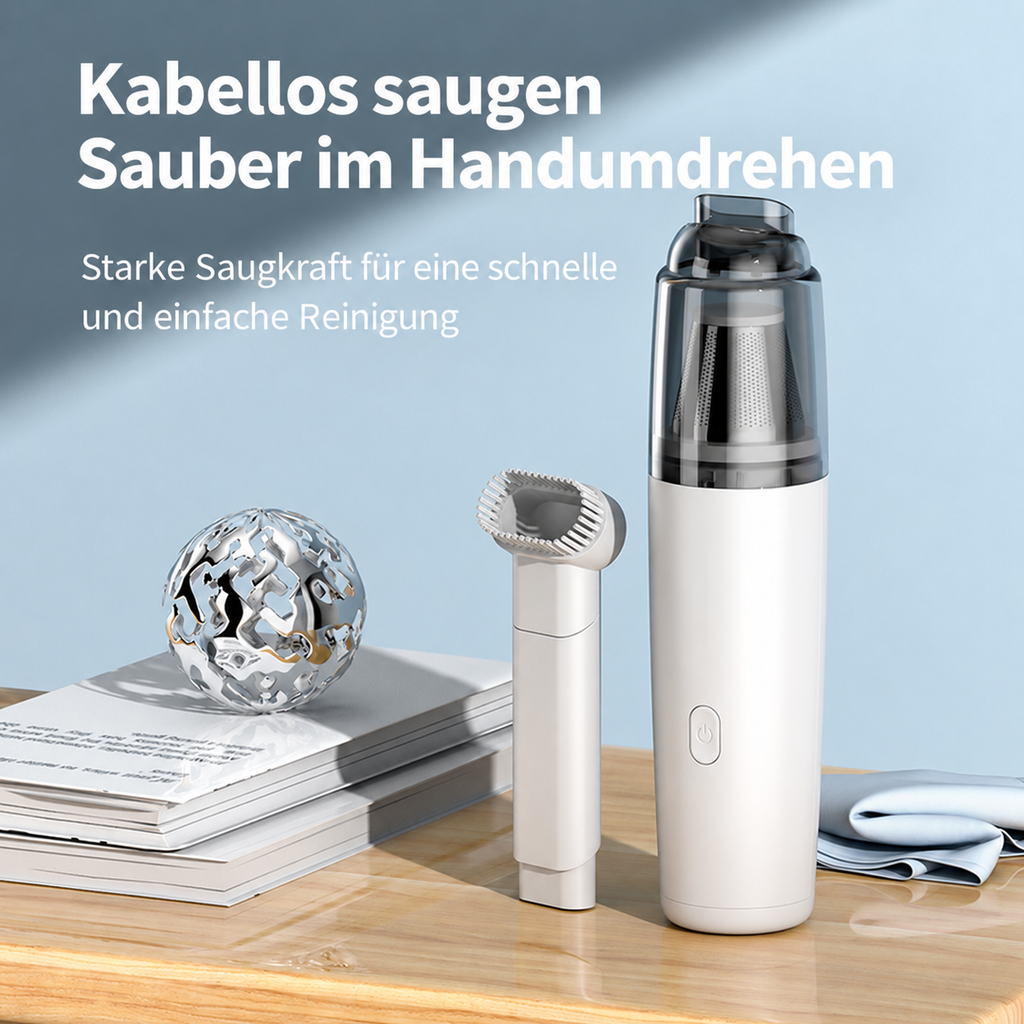 Leistungsstarker, kabelloser Handstaubsauger